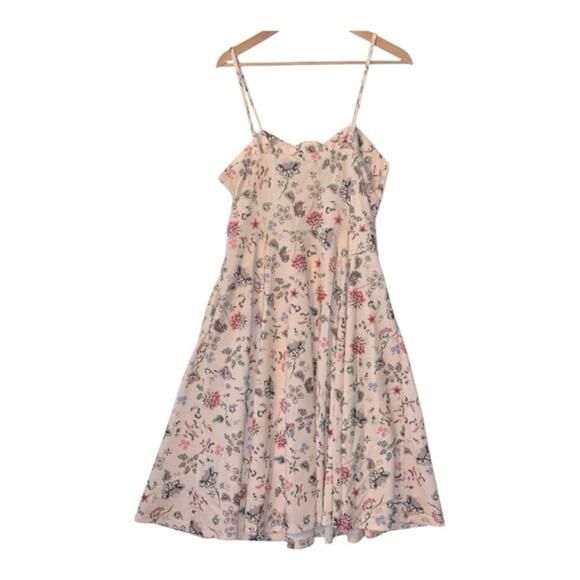 Scarlet Darkness Floral Midi Dress Size XL Victorian Sundress Prairie Fairy - Picture 4 of 7